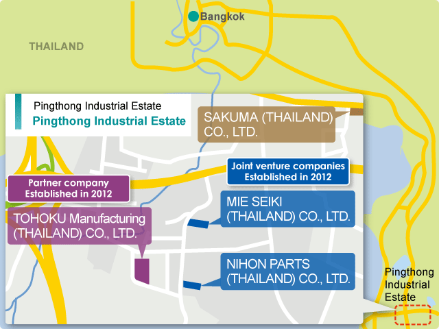 Overseas supply chain / Thailnd area : base map